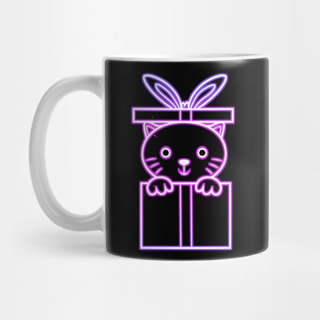 Cat Gift Neon by Imaginbox Studio